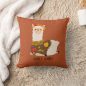 ラマおもしろい感謝祭 クッション (ブランケット)