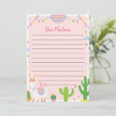 ラマおもしろい誕生日タイムカプセルノートメッセージカード サンキューカード (スタンド正面)