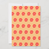 ラマおもしろい誕生日ピンク 招待状 (裏面)