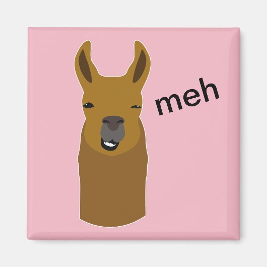 ラマおもしろい顔 マグネット (正面)