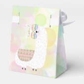 ラマおもしろい、カラフル子供の誕生日 フェイバーボックス (裏面サイド)