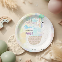 ラマおもしろい、カラフル子供の誕生日