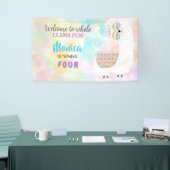 ラマおもしろい、カラフル子供の誕生日 横断幕 (トレードショー)