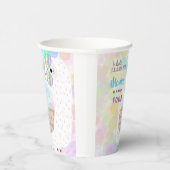 ラマおもしろい、カラフル子供の誕生日 紙コップ (右)