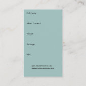 ラマおよび両面アルパカヤーン 名刺 (裏面)