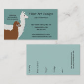 ラマおよび両面アルパカヤーン 名刺 (正面/裏面)