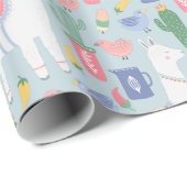 ラマお洒落とレインボー ラッピングペーパー (ロールコーナー)