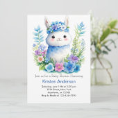 ラマお洒落アドベンチャーが男の子ベイビーシャワーを待つ 招待状 (スタンド正面)