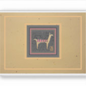 ラマお洒落ビニール瓶シール シール (正面)