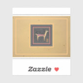 ラマお洒落ビニール瓶シール シール (シート)