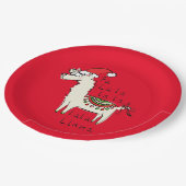 ラマかわいいおもしろいクリスマスホリデー ペーパープレート (アングル)