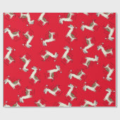 ラマかわいいおもしろいクリスマスホリデー ラッピングペーパー (フラット)