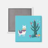 ラマかわいい マグネット (正面/裏面)