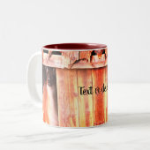 ラマかわいらしファームパーソナライズされた動物 ツートーンマグカップ (正面左)