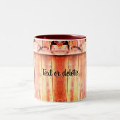 ラマかわいらしファームパーソナライズされた動物 ツートーンマグカップ (中央)