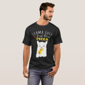 ラマがピザフードパンを仕上げる Tシャツ (正面フル)