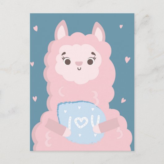 ラマが大好き ポストカード (正面)