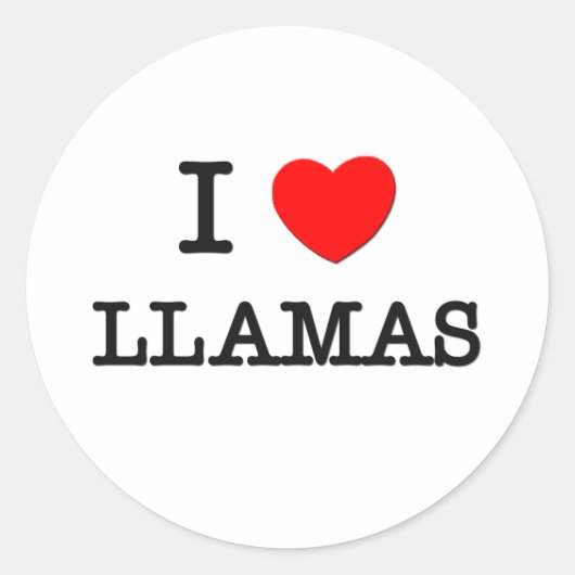 ラマが大好き ラウンドシール (正面)