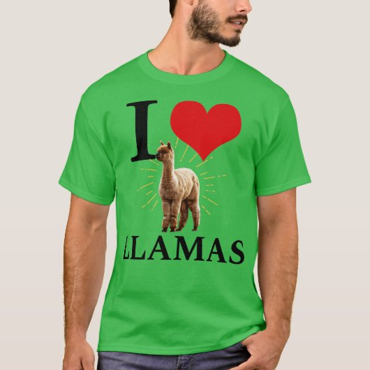 ラマが大好き Tシャツ (正面)