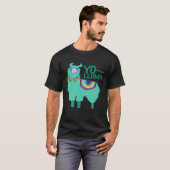 ラマが好きな女性のためのクラシック ラマ デザイン Tシャツ (正面フル)
