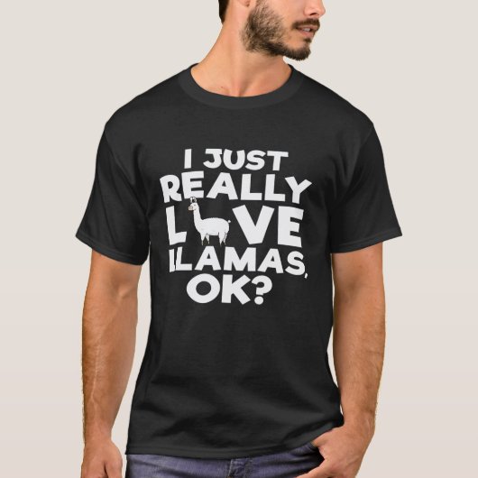 ラマが本当に大好きな人向け プレミアム Tシャツ (正面)