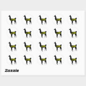 ラマが素晴らしいる! ラウンドシール (シート)