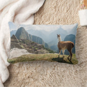 ラマが見渡せる遺跡 | Machu Picchu,ペルー ランバークッション (ブランケット)
