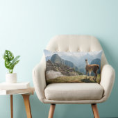 ラマが見渡せる遺跡 | Machu Picchu,ペルー ランバークッション (椅子)