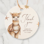 ラマさん赤ちゃんシャワー フェイバータグ (正面)