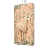 ラマとエレガントデイジーフラワーオンピーチ カーエアーフレッシュナー (左)