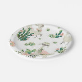 ラマとカクタス7インチ紙プレート ペーパープレート (アングル)