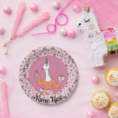 ラマとカップケーキ ペーパープレート (パーティー)