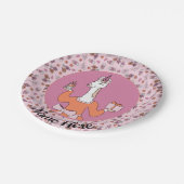 ラマとカップケーキ ペーパープレート (アングル)