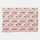 ラマとサクティクリスマスパターン キッチンタオル (横)