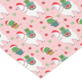 ラマとサクティクリスマスパターン ショートテーブルランナー (コーナー)