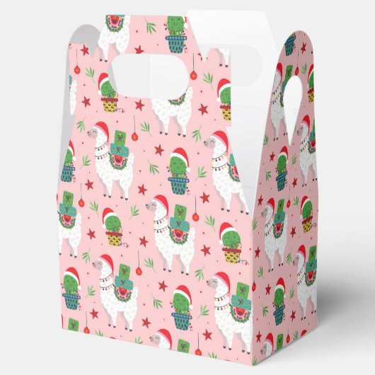 ラマとサクティクリスマスパターン フェイバーボックス (オープン)