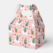 ラマとサクティクリスマスパターン フェイバーボックス (正面サイド)