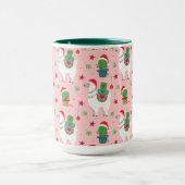 ラマとサクティクリスマスパターン マグカップ (中央)