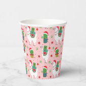 ラマとサクティクリスマスパターン 紙コップ (右)