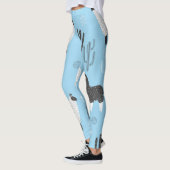 ラマとサボテンかわいい柄。 レギンス (左)