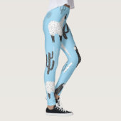 ラマとサボテンかわいい柄。 レギンス (右)