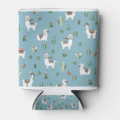 ラマとサボテンのパターン 缶クーラー (正面)