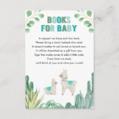 ラマとサボテンのブックリクエスト男の子の赤ちゃんシャワー エンクロージャーカード (正面)