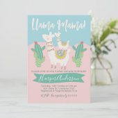 ラマとサボテンのベビーシャワー招待状 招待状 (スタンド正面)