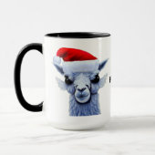 ラマとサンタハット マグカップ (左)