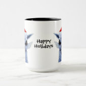 ラマとサンタハット マグカップ (中央)