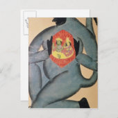 ラマとシタを暴露するハヌマン ポストカード (正面/裏面)