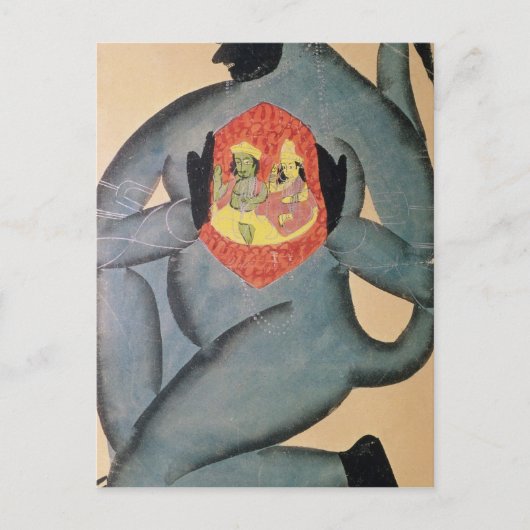 ラマとシタを暴露するハヌマン ポストカード (正面)