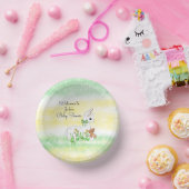 ラマとテディベアをテーマにしたベビーシャワー ペーパーボウル (パーティー)