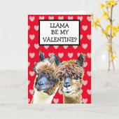 ラマと私のバレンタインに？ ラマが大好き！ カード (黄色い花)